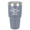 Multiline Text 30 oz Stainless Steel Tumbler - Grey - Single-Sided (Personalized)