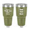 Multiline Text 30 oz Stainless Steel Ringneck Tumbler - Olive - Double Sided - Front & Back