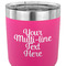 Multiline Text 30 oz Stainless Steel Ringneck Tumbler - Pink - CLOSE UP