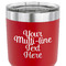 Multiline Text 30 oz Stainless Steel Ringneck Tumbler - Red - CLOSE UP