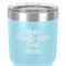 Multiline Text 30 oz Stainless Steel Ringneck Tumbler - Teal - Close Up