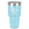 Multiline Text 30 oz Stainless Steel Ringneck Tumbler - Teal - Front