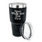Multiline Text 30 oz Stainless Steel Ringneck Tumblers - Black - LID OFF