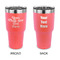 Multiline Text 30 oz Stainless Steel Ringneck Tumblers - Coral - Double Sided - APPROVAL