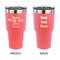 Multiline Text 30 oz Stainless Steel Tumbler - Coral - Double-Sided (Personalized)