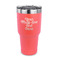Multiline Text 30 oz Stainless Steel Ringneck Tumblers - Coral - FRONT