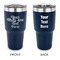 Multiline Text 30 oz Stainless Steel Ringneck Tumblers - Navy - Double Sided - APPROVAL
