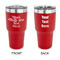Multiline Text 30 oz Stainless Steel Ringneck Tumblers - Red - Double Sided - APPROVAL