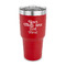 Multiline Text 30 oz Stainless Steel Ringneck Tumblers - Red - FRONT