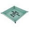 Multiline Text 9" x 9" Teal Leatherette Snap Up Tray - MAIN