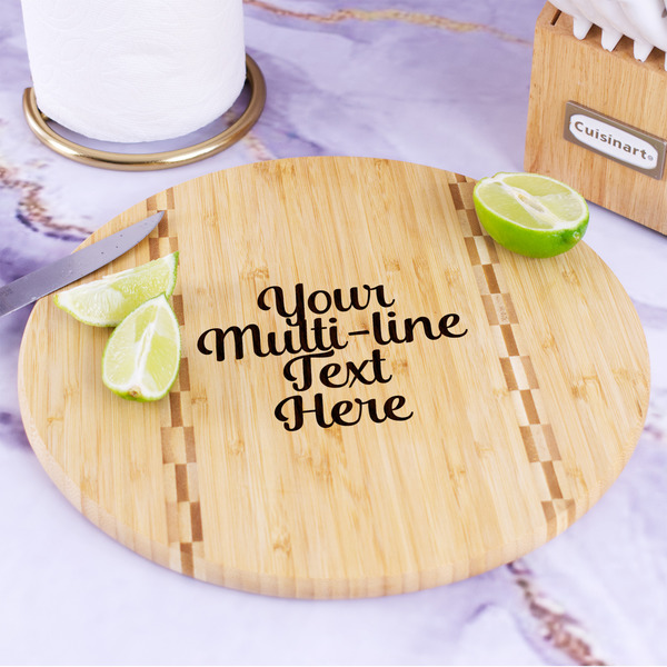 Multiline Text Bamboo Cutting Board - In Context