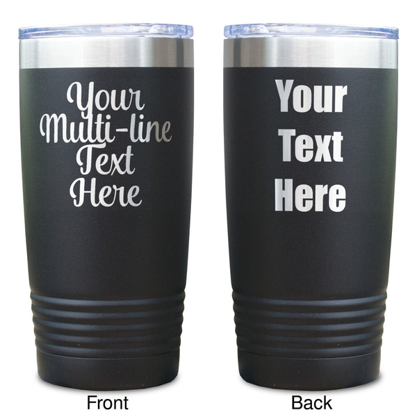 Multiline Text Black Polar Camel Tumbler - 20oz - Double Sided  - Approval