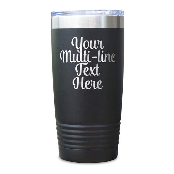 Multiline Text Black Polar Camel Tumbler - 20oz - Single Sided - Approval