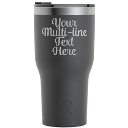 Multiline Text RTIC Tumbler - Black - Engraved Front (Personalized)