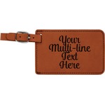 Multiline Text Leatherette Luggage Tag (Personalized)