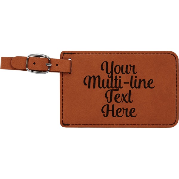 Custom Multiline Text Leatherette Luggage Tag (Personalized)