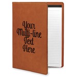 Multiline Text Leatherette Portfolio with Notepad (Personalized)