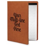 Multiline Text Leatherette Portfolio with Notepad - Small - Double-Sided (Personalized)