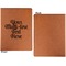 Multiline Text Cognac Leatherette Portfolios with Notepad - Small - Single Sided- Apvl