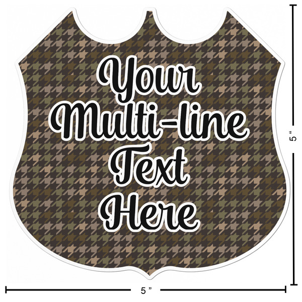 Multiline Text Custom Shape Iron On Patches - L PATCH w/measurements