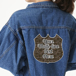 Multiline Text Twill Iron On Patch - Custom Shape - 2XL - Set of 4 (Personalized)