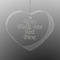 Multiline Text Engraved Glass Ornaments - Heart