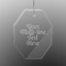 Multiline Text Engraved Glass Ornaments - Octagon