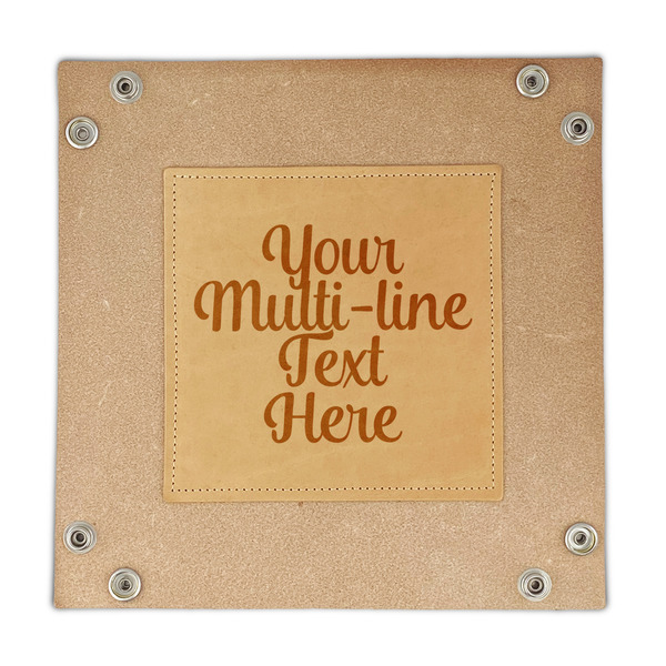 Multiline Text Genuine Leather Valet Trays - FRONT (flat)