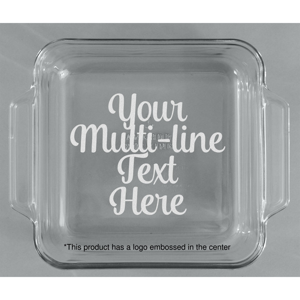 Multiline Text Glass Cake Dish - APPROVAL (8x8)