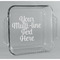 Multiline Text Glass Cake Dish - 8in x 8in (Personalized)