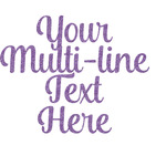 Multiline Text Glitter Sticker Decal - Custom Sized (Personalized)