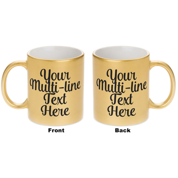 Multiline Text Gold Mug - Apvl