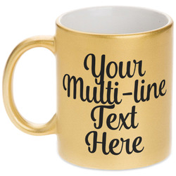 Multiline Text Metallic Gold Mug (Personalized)