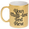 Multiline Text Gold Mug - Main