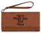 Multiline Text Ladies Wallet - Leather - Rawhide - Front View