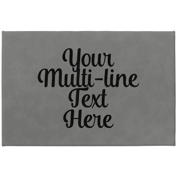 Multiline Text Large Engraved Gift Box with Leather Lid - Approval