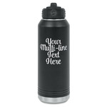 Multiline Text Water Bottles - Laser Engraved - Double-Sided (Personalized)