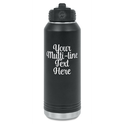Multiline Text Water Bottles - Laser Engraved (Personalized)
