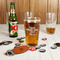Multiline Text Leather Bar Bottle Opener - IN CONTEXT