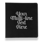 Multiline Text Leather Binder - 1" - Black (Personalized)
