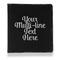 Multiline Text Leather Binder - 1" - Black - Front View