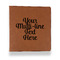 Multiline Text Leather Binder - 1" - Rawhide - Front View