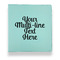 Multiline Text Leather Binders - 1" - Teal - Front View