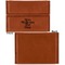 Multiline Text Leather Business Card Holder Front Back Single Sided - Apvl