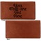 Multiline Text Leather Checkbook Holder Front and Back Single Sided - Apvl