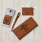 Multiline Text Leather Phone Wallet, Ladies Wallet & Business Card Case