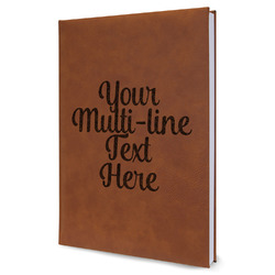 Multiline Text Leather Sketchbook (Personalized)