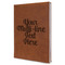 Multiline Text Leather Sketchbook - Large - Double Sided - Angled View