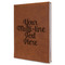Multiline Text Leather Sketchbook - Large - Single Sided - Angled View