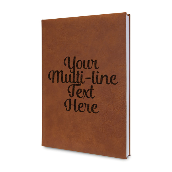 Custom Multiline Text Leather Sketchbook - Small - Double-Sided (Personalized)